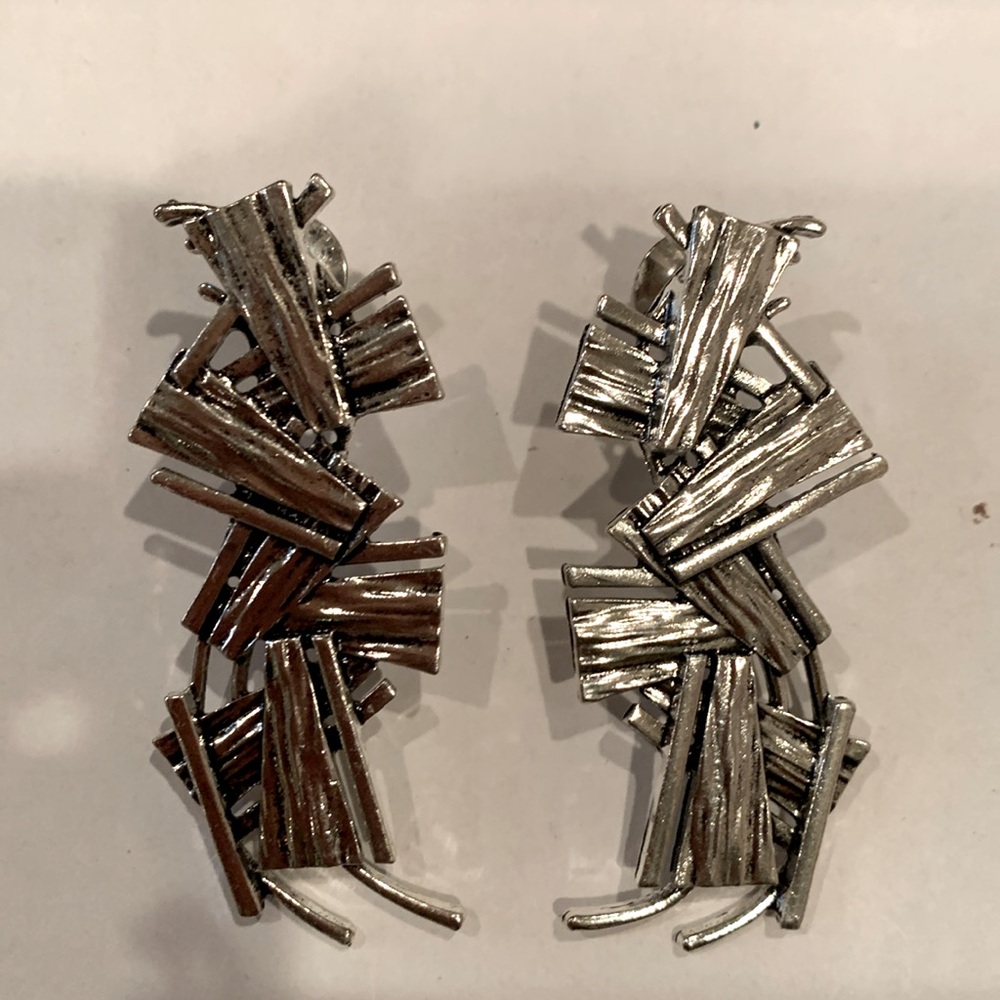 Sassy Jones Earrings Silver Tone